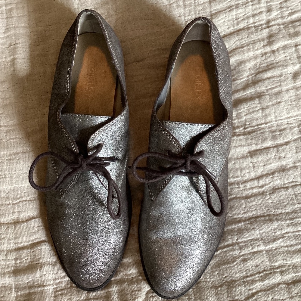 Seychelles Silver Laced Loafers